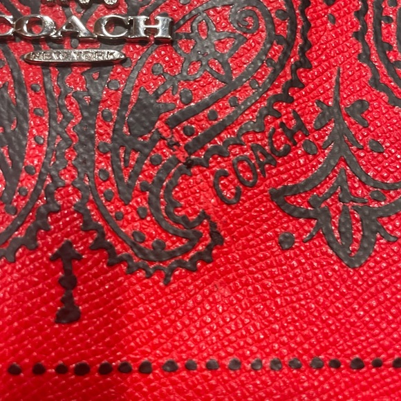COACH | Red & Black Paisley Bandana Tote - Picture 13 of 13